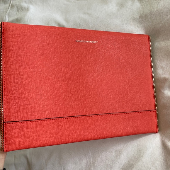 Rebecca Minkoff envelope clutch in Coral - Picture 3 of 5